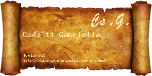 Csáti Gabriella névjegykártya
