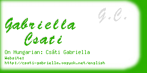 gabriella csati business card