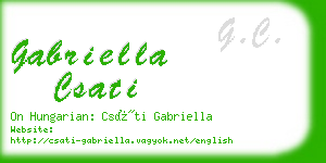 gabriella csati business card